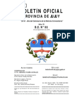 Boletín oficial de la provincia de Jujuy Nro 98 (03/09/2018)