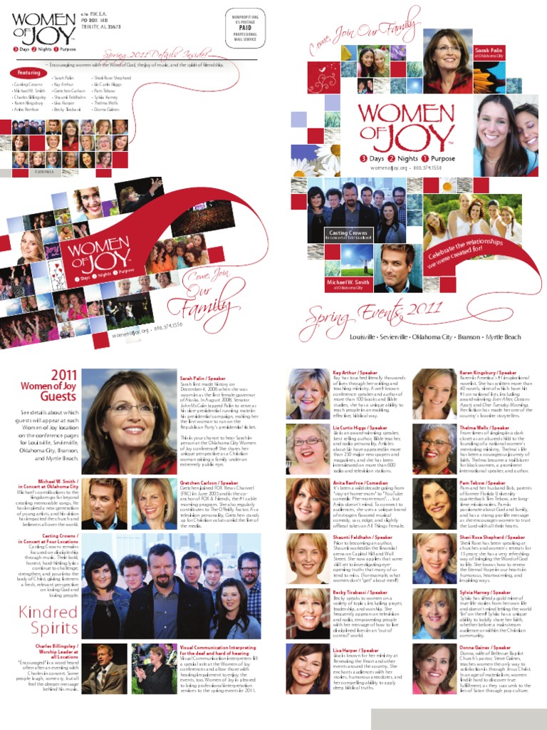 Women Of Joy 2011 Spring Brochure Pdf
