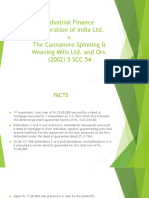 Industrial Finance Corporation of India Ltd. v. The Cannanore Spinning & Weaving Mills Ltd. and Ors. (2002) 5 SCC 54