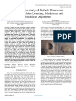 Comparative Study of Pothole Dimension Using Machine Learning, Manhattan and Euclidean Algorithm