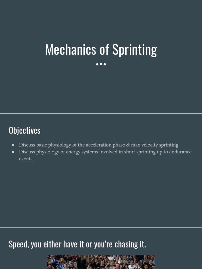 Mechanics of Sprinting PDF