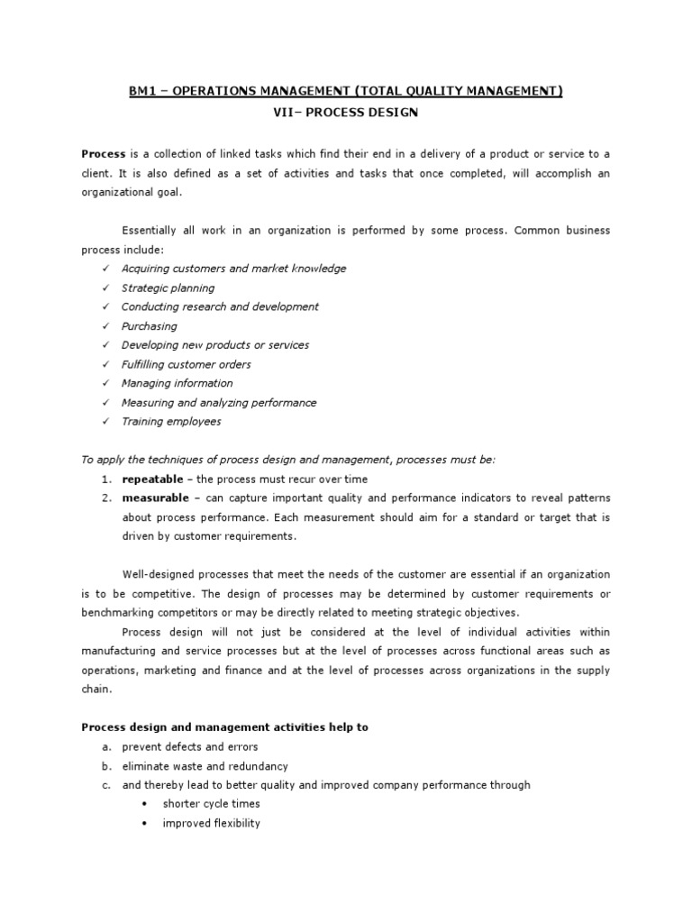7 Process Design | PDF | Business | Finance & Money Management