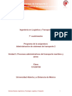 Procesos administrativos transporte marítimo y aéreo