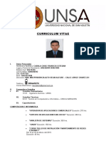 CV Ingeniero Químico Arequipa