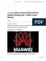 US Lawmakers Propose $1bn Fund To Replace Huawei Gear