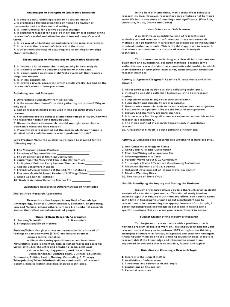 Advantages Of Qualitative Research Pdf