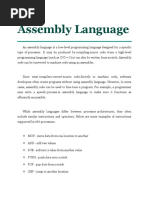 Assembly Language