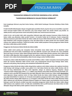 Tanggapan Herbalife Nutrition Indonesia 1