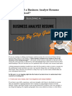 How To Build A Business Analyst Resume That Gets Noticed