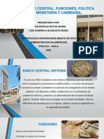 BANCO CENTRAL, FUNCIONES, POLITICA MONETARIA Y