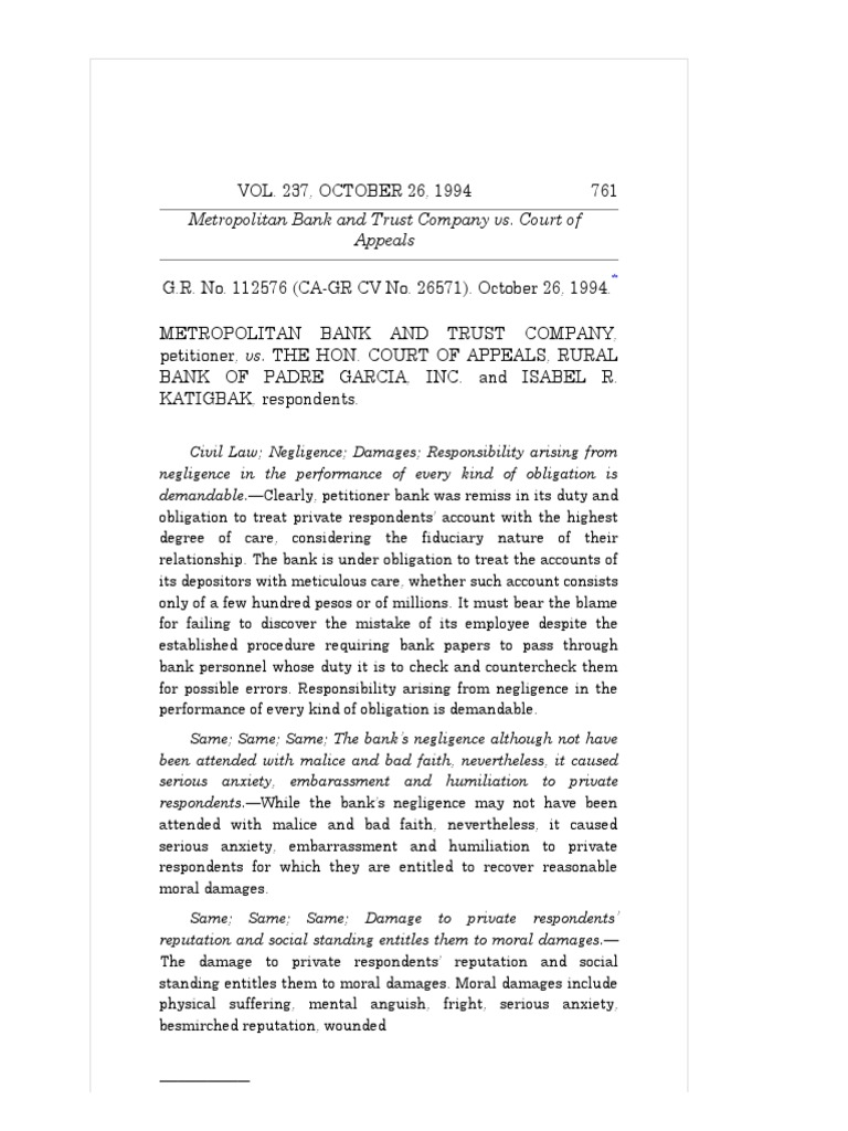 7 MBTC Vs CA | PDF | Damages | Negligence