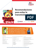 Recomendaciones para prevenir la transmisión del Zika