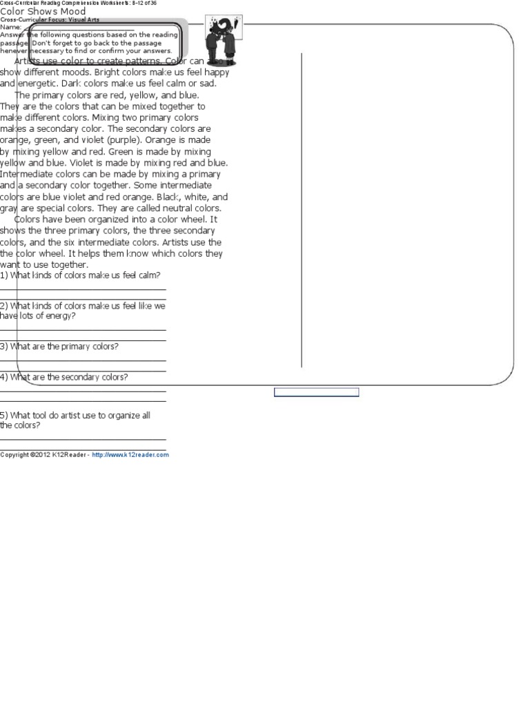 Reading Passage For 6th Grade