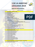 Orden de Participantes Corso Moquegua 2019