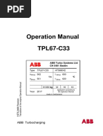 Турбонагнетатель TPL67-C33 Operation Manual