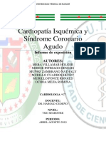 Cardiopatía Isquémica y Síndrome Coronario Agudo