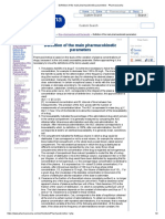 Definition of The Main Pharmacokinetic Parameters - Pharmacorama