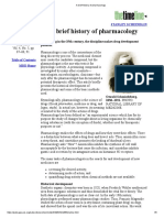 A Brief History of Pharmacology