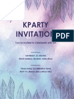 Kparty Invitation