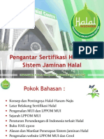 Pengantar Sertifikasi Halal - 2018