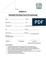Annex A PEC Form For Samsung Handset Purchase PDF