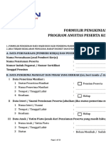 Formulir Pengkinian Data Anuitas Korporasi