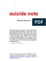 Mitchell Heisman - Suicide Note