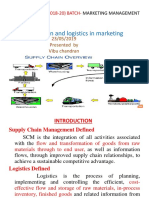 Supply Chain and Logistics in Marketing - C