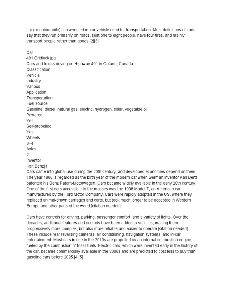 Rise of Motorized Vehicles PDF