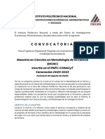Convocatoria MCMC 2020 PDF
