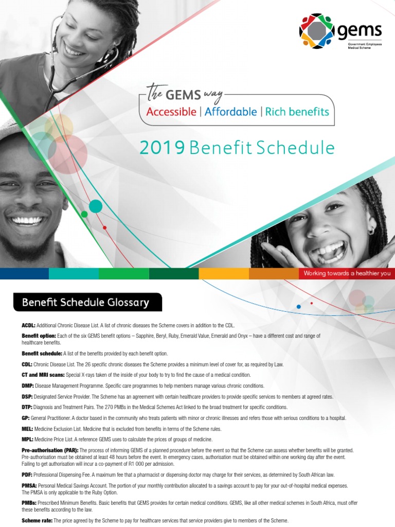 GEMS 2019 Benefit Schedule Emerald Value PDF