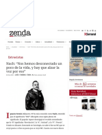 Nach - "Nos Hemos Desconectado Un Poco de La Vida, y Hay Que Alzar La Voz Por Eso" - Zenda