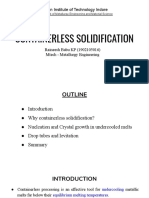 Containerless Solidification