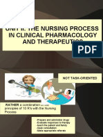 Unit Ii. The Nursing Process in Clinical Pharmacology and Therapeutics