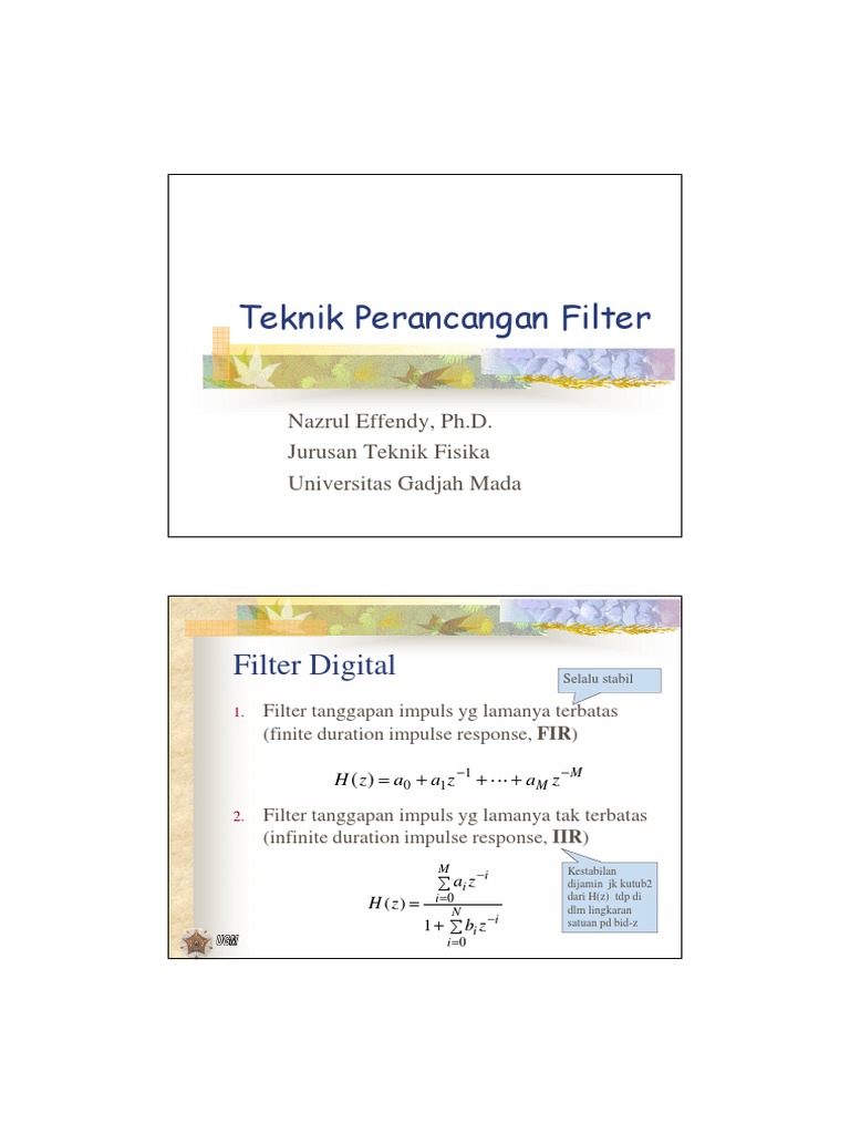 Design and Analysis of Digital Filters Using Windowing Techniques PDF