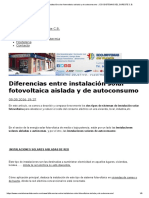 Diferencias entre instalación solar fotovoltaica aislada y de autoconsumo __ ECOSISTEMAS DEL SURESTE C.B_