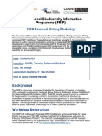 FBIP Proposal Writing Workshop 2020 -Announcement