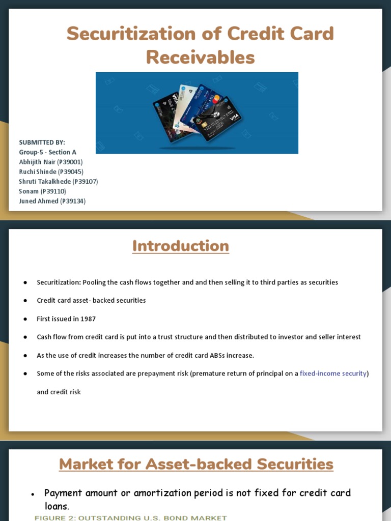 Securitization of Credit Card Receivables | PDF
