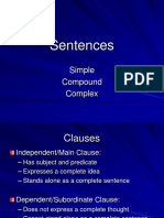 Simple Compound Complex Sentences