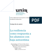 Resilencia Como Respuesta A Alumnos Con Baja Autoestima PDF