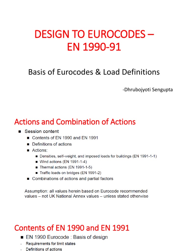 Eurocodes Design: Actions & Loads Overview | PDF | Science ...
