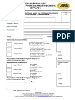 FORMULIR PENDAFTARAN Atau PERPANJANGAN APSI 2019 PDF