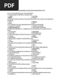 Answer Key (Ucsp11)