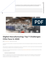 Digital Manufacturing: Top 7 Challenges CIOs Face in 2020
