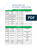 Matriz Curricular