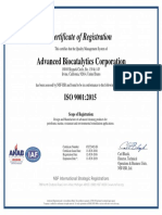 Advanced Biocatalytics Corporation - ISO 9001
