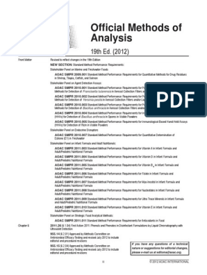 aoac official methods of analysis pdf free download