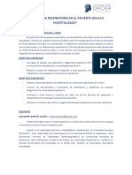 Programa Curso Fisioterapia Respiratoria Paciente Adulto Hospitalizado