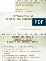 CIVIL I UMSA TEMA 1  INTRODUCCION AL ESTUDIO DEL DERECHO CIVIL.ppt