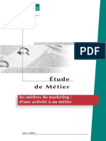 Etude Metiers Du Marketing PDF